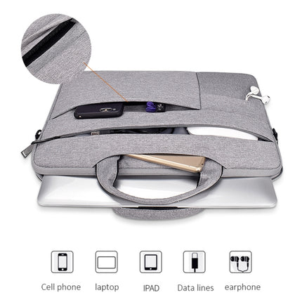 ND05SDJ Oxford Cloth + Nylon Laptop Portable Shoulder Bag, Size:13.3 inch(Hemp Gray)-garmade.com