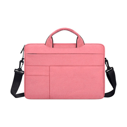 ND05SDJ Oxford Cloth + Nylon Laptop Portable Shoulder Bag, Size:14.1-15.4 inch(Pink)-garmade.com