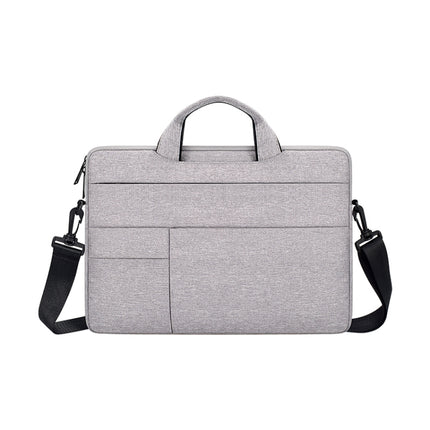 ND05SDJ Oxford Cloth + Nylon Laptop Portable Shoulder Bag, Size:14.1-15.4 inch(Hemp Gray)-garmade.com