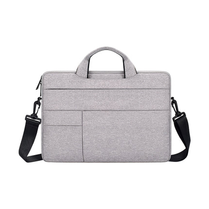 ND05SDJ Oxford Cloth + Nylon Laptop Portable Shoulder Bag, Size:15.6 inch(Hemp Gray)-garmade.com