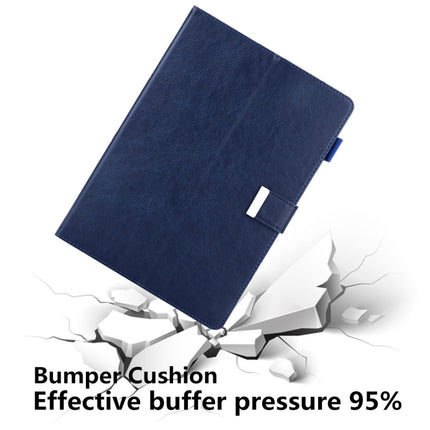 For iPad Pro 10.5 inch / iPad 10.2 Business Style Horizontal Flip Leather Case with Holder & Card Slot & Photo Frame & Wallet & Hand Strap & Sleep / Wake-up Function(Blue)-garmade.com