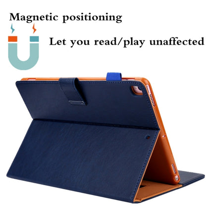 For iPad Pro 10.5 inch / iPad 10.2 Business Style Horizontal Flip Leather Case with Holder & Card Slot & Photo Frame & Wallet & Hand Strap & Sleep / Wake-up Function(Blue)-garmade.com