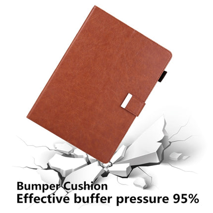 For iPad Pro 10.5 inch / iPad 10.2 Business Style Horizontal Flip Leather Case with Holder & Card Slot & Photo Frame & Wallet & Hand Strap & Sleep / Wake-up Function(Brown)-garmade.com