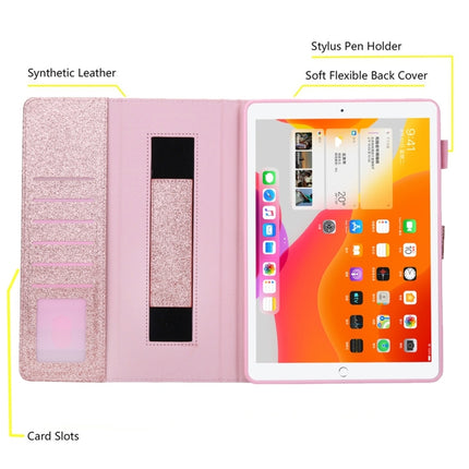 For iPad Pro 10.5 inch / iPad 10.2 Business Style Horizontal Flip Leather Case with Holder & Card Slot & Photo Frame & Wallet & Hand Strap & Sleep / Wake-up Function(Rose Gold)-garmade.com
