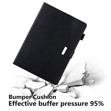 For iPad 5 / 6 / 7 / 8 / 9 Business Style Horizontal Flip Leather Case with Holder & Card Slot & Photo Frame & Wallet & Hand Strap & Sleep / Wake-up Function(Black)-garmade.com