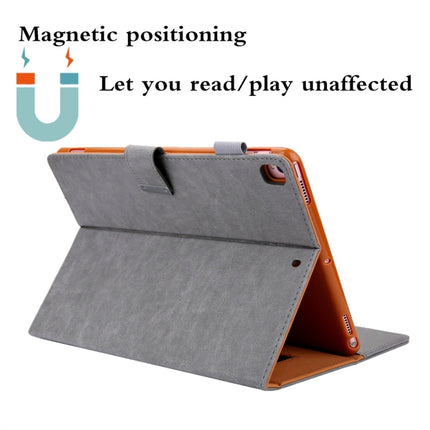 For iPad 5 / 6 / 7 / 8 / 9 Business Style Horizontal Flip Leather Case with Holder & Card Slot & Photo Frame & Wallet & Hand Strap & Sleep / Wake-up Function(Grey)-garmade.com