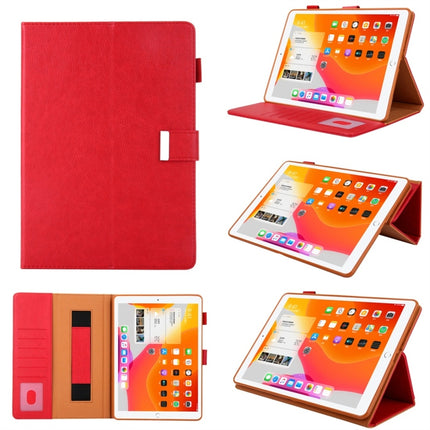 For iPad 5 / 6 / 7 / 8 / 9 Business Style Horizontal Flip Leather Case with Holder & Card Slot & Photo Frame & Wallet & Hand Strap & Sleep / Wake-up Function(Red)-garmade.com