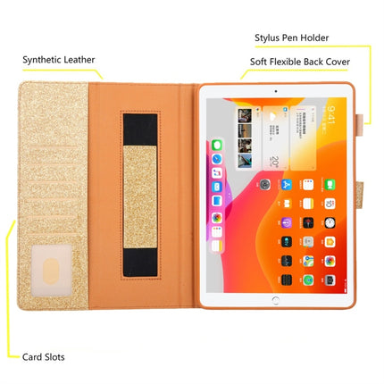 For iPad 5 / 6 / 7 / 8 / 9 Business Style Horizontal Flip Leather Case with Holder & Card Slot & Photo Frame & Wallet & Hand Strap & Sleep / Wake-up Function(Gold)-garmade.com