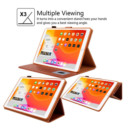 For iPad Pro 11 inch （2018） Business Style Horizontal Flip Leather Case with Holder & Card Slot & Photo Frame & Wallet & Hand Strap & Sleep / Wake-up Function(Brown)-garmade.com