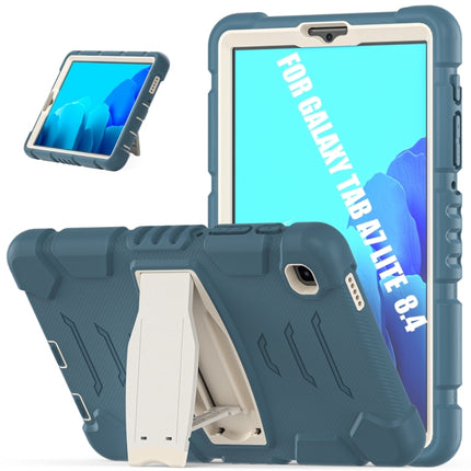 For Samsung Galaxy Tab A7 Lite 8.7 inch 2021 3-Layer Protection Screen Frame + PC + Silicone Shockproof Combination Case with Holder(Cornflower Blue)-garmade.com