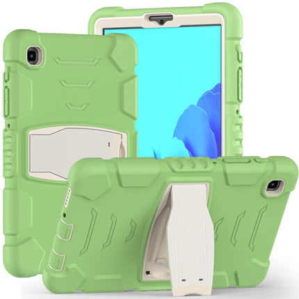 For Samsung Galaxy Tab A7 Lite 8.7 inch 2021 3-Layer Protection Screen Frame + PC + Silicone Shockproof Combination Case with Holder(Matcha Green)-garmade.com