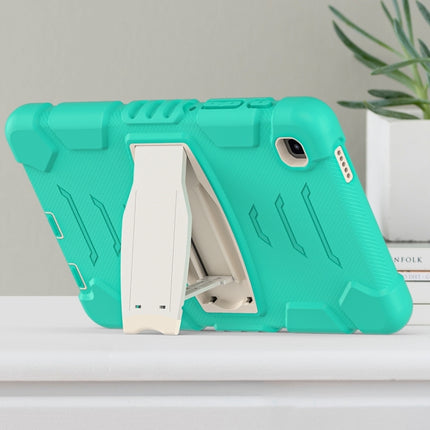 For Samsung Galaxy Tab A7 Lite 8.7 inch 2021 3-Layer Protection Screen Frame + PC + Silicone Shockproof Combination Case with Holder(Mint Green)-garmade.com
