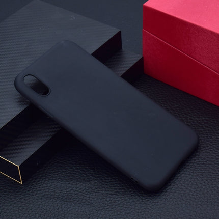 For iPhone XS Max Candy Color TPU Case(Black)-garmade.com