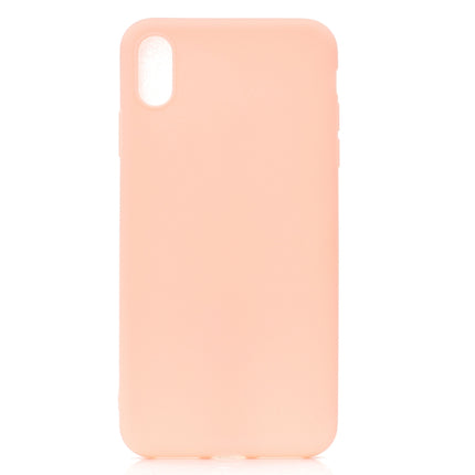 For iPhone XS Max Candy Color TPU Case(Pink)-garmade.com