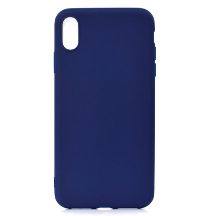 For iPhone XS Max Candy Color TPU Case(Blue)-garmade.com