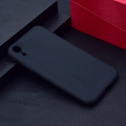 For iPhone XR Candy Color TPU Case(Black)-garmade.com