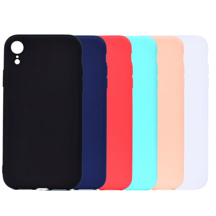 For iPhone XR Candy Color TPU Case(Black)-garmade.com