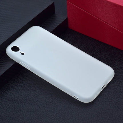 For iPhone XR Candy Color TPU Case(White)-garmade.com