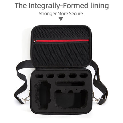 Single Shoulder Storage Bag Shockproof Waterproof Travel Carrying Cover Hard Case for FIMI X8 Mini(Black + Black Liner)-garmade.com
