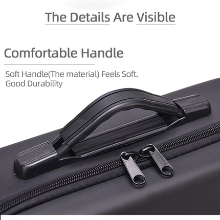 Single Shoulder Storage Bag Shockproof Waterproof Travel Carrying Cover Hard Case for FIMI X8 Mini(Black + Red Liner)-garmade.com