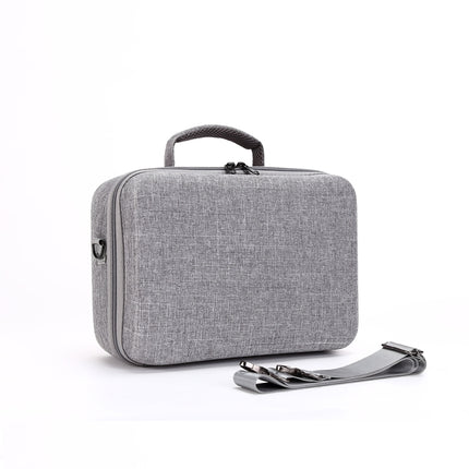 Grey Canvas Single Shoulder Storage Bag Shockproof Waterproof Travel Carrying Cover Hard Case for FIMI X8 Mini(Black + Black Liner)-garmade.com
