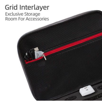 Grey Canvas Single Shoulder Storage Bag Shockproof Waterproof Travel Carrying Cover Hard Case for FIMI X8 Mini(Black + Red Liner)-garmade.com