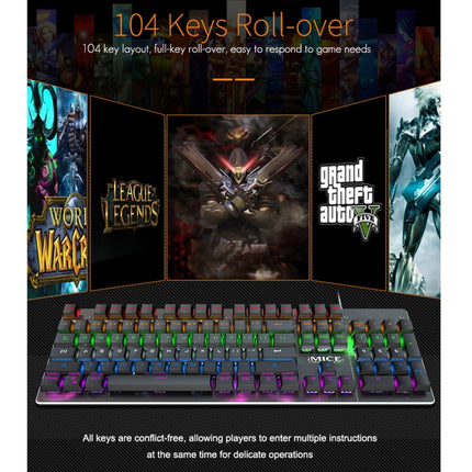iMICE MK-X80 104 Keys Mechanical Blue-axis Backlight Wired Gaming Keyboard-garmade.com