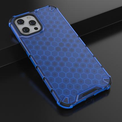 Shockproof Honeycomb PC + TPU Protective Case For iPhone 13(Blue)-garmade.com
