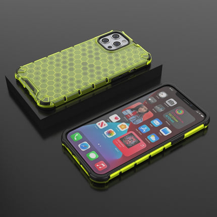 Shockproof Honeycomb PC + TPU Protective Case For iPhone 13(Green)-garmade.com