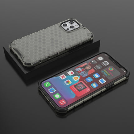 Shockproof Honeycomb PC + TPU Protective Case For iPhone 13(Black)-garmade.com