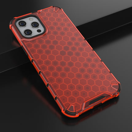 Shockproof Honeycomb PC + TPU Protective Case For iPhone 13(Red)-garmade.com