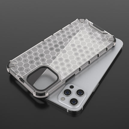 Shockproof Honeycomb PC + TPU Protective Case For iPhone 13(White)-garmade.com