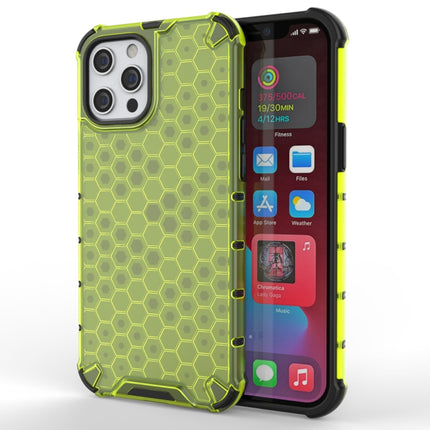 Shockproof Honeycomb PC + TPU Protective Case For iPhone 13 Pro(Green)-garmade.com