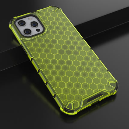 Shockproof Honeycomb PC + TPU Protective Case For iPhone 13 Pro(Green)-garmade.com