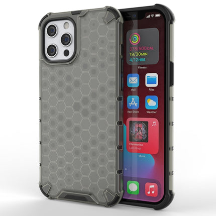 Shockproof Honeycomb PC + TPU Protective Case For iPhone 13 Pro(Black)-garmade.com