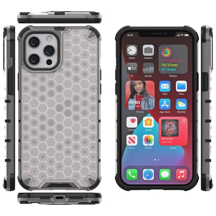 Shockproof Honeycomb PC + TPU Protective Case For iPhone 13 Pro(White)-garmade.com