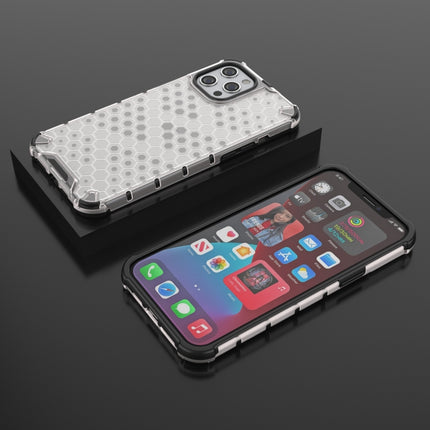 Shockproof Honeycomb PC + TPU Protective Case For iPhone 13 Pro(White)-garmade.com