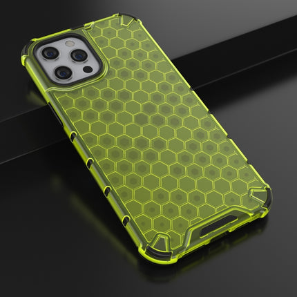 Shockproof Honeycomb PC + TPU Protective Case For iPhone 13 Pro Max(Green)-garmade.com