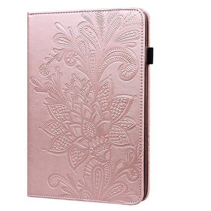 For Samsung Galaxy Tab A A6 10.1 inch 2016 Lace Flower Embossing Pattern Horizontal Flip Leather Case with Holder & Card Slots & Wallet & Photo Frame(Rose Gold)-garmade.com
