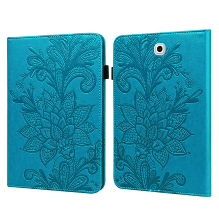 For Samsung Galaxy Tab S2 9.7 T810/T815 Lace Flower Embossing Pattern Horizontal Flip Leather Case with Holder & Card Slots & Wallet & Photo Frame(Blue)-garmade.com