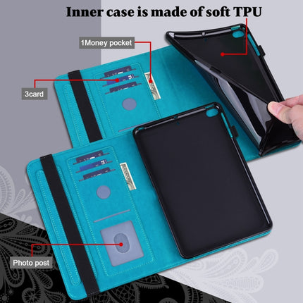 For Samsung Galaxy Tab S2 9.7 T810/T815 Lace Flower Embossing Pattern Horizontal Flip Leather Case with Holder & Card Slots & Wallet & Photo Frame(Blue)-garmade.com