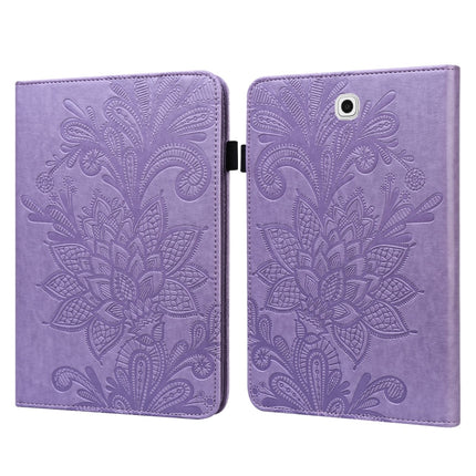 For Samsung Galaxy Tab S2 9.7 T810/T815 Lace Flower Embossing Pattern Horizontal Flip Leather Case with Holder & Card Slots & Wallet & Photo Frame(Purple)-garmade.com