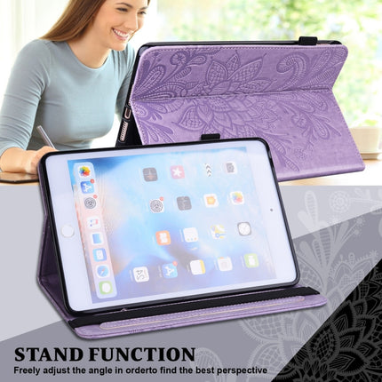 For Samsung Galaxy Tab S2 9.7 T810/T815 Lace Flower Embossing Pattern Horizontal Flip Leather Case with Holder & Card Slots & Wallet & Photo Frame(Purple)-garmade.com
