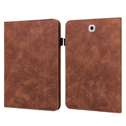 For Samsung Galaxy Tab S2 9.7 T810/T815 Lace Flower Embossing Pattern Horizontal Flip Leather Case with Holder & Card Slots & Wallet & Photo Frame(Brown)-garmade.com