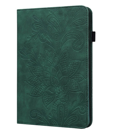 For Samsung Galaxy Tab S2 9.7 T810/T815 Lace Flower Embossing Pattern Horizontal Flip Leather Case with Holder & Card Slots & Wallet & Photo Frame(Green)-garmade.com