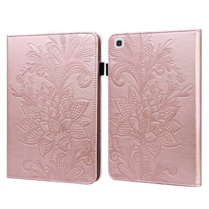 For Samsung Galaxy Tab A7 10.4 2020 SM-T500/SM-T505 Lace Flower Embossing Pattern Horizontal Flip Leather Case with Holder & Card Slots & Wallet & Photo Frame(Rose Gold)-garmade.com