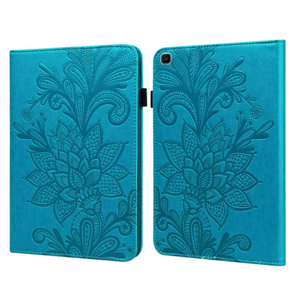 For Samsung Galaxy Tab A 8.0 2019 T290 Lace Flower Embossing Pattern Horizontal Flip Leather Case with Holder & Card Slots & Wallet & Photo Frame(Blue)-garmade.com