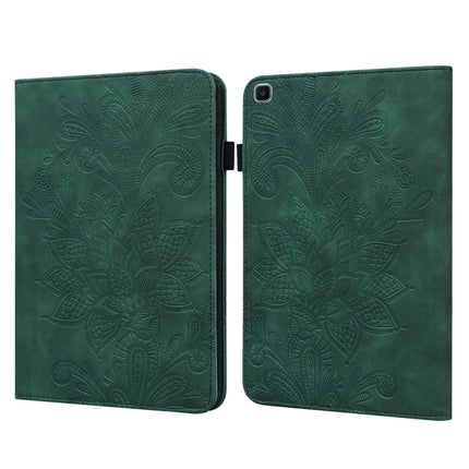 For Samsung Galaxy Tab A 8.0 2019 T290 Lace Flower Embossing Pattern Horizontal Flip Leather Case with Holder & Card Slots & Wallet & Photo Frame(Green)-garmade.com