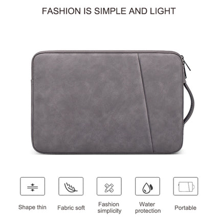 ND08 Sheepskin Notebook Iner Bag, Size:14.1-15.4 inch(Deep Space Gray)-garmade.com