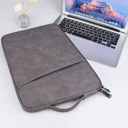 ND08 Sheepskin Notebook Iner Bag, Size:14.1-15.4 inch(Deep Space Gray)-garmade.com